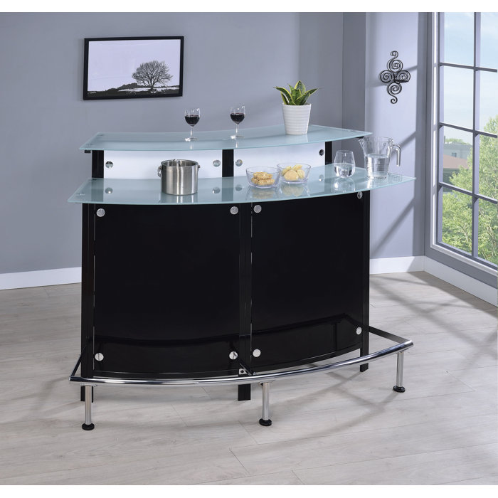 Brayden Studio Sigismund Glass Top Bar Wayfair